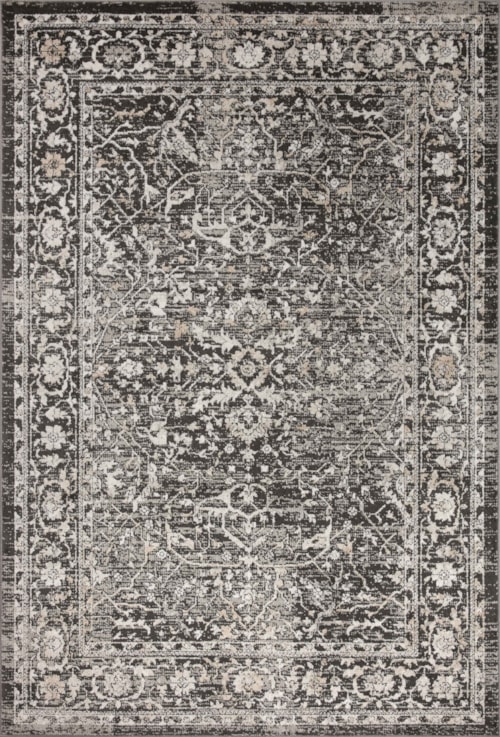 2'3" x 3'10" Charcoal / Silver Rug