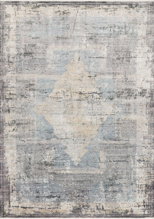 9'6" x 12'6" Charcoal / Multi Rug