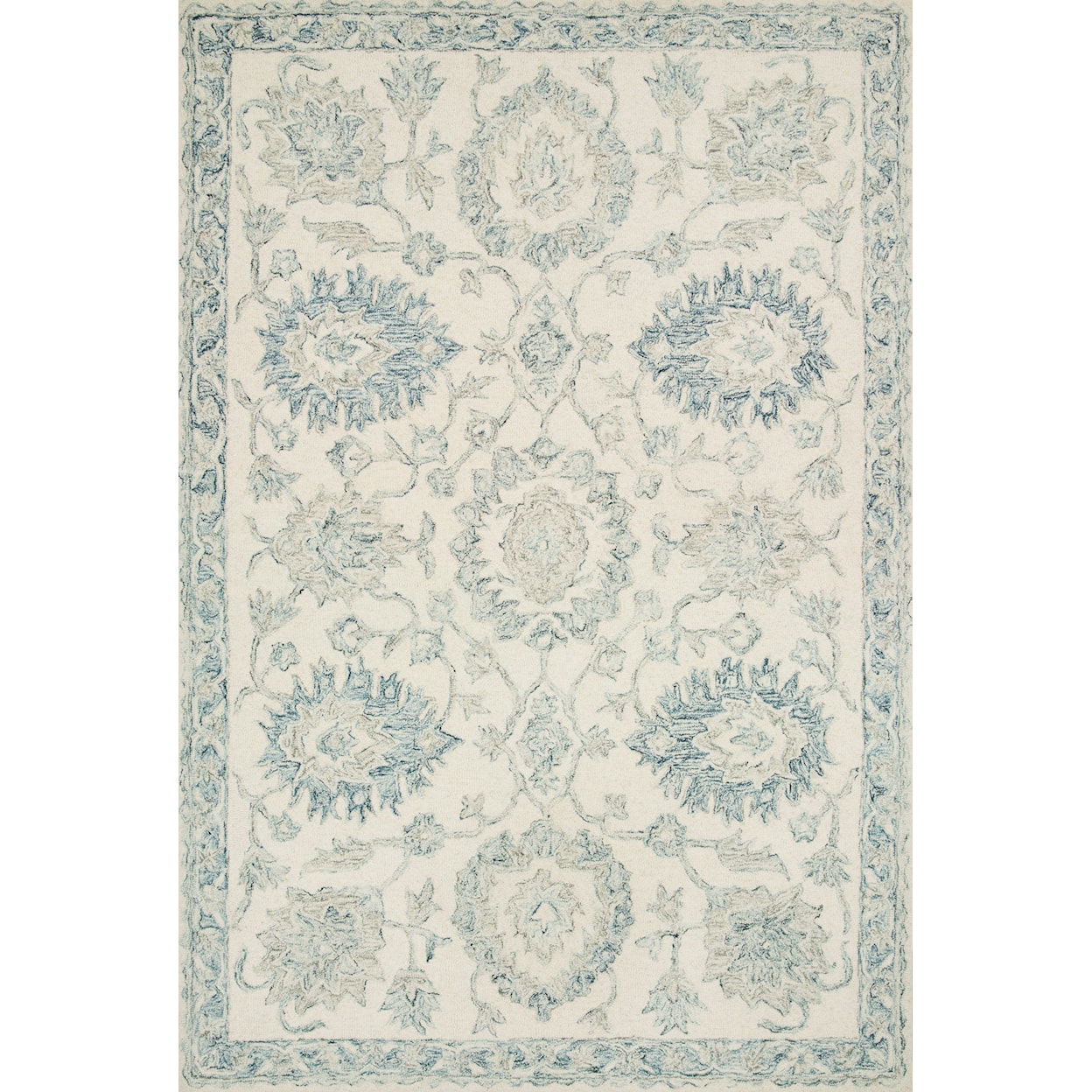 Loloi Rugs Norabel 3'6" x 5'6" Ivory / Blue Rug