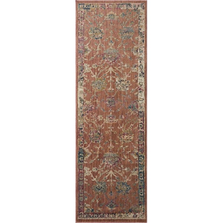 18&quot; x 18&quot;  Terracotta / Multi Rug