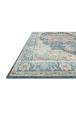 Reeds Rugs Skye 2'6" x 12'0" Denim / Brick Runner Rug