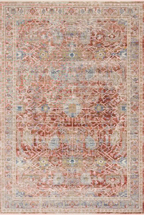 2'7" x 8'0" Red / Ivory Rug