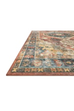 Reeds Rugs Skye 18" x 18" Turquoise / Terracotta Sample Rug