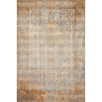 7'10" x 11'2" Ant. Ivory / Copper Rug