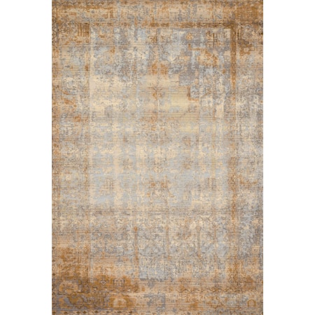 7'10" x 11'2" Ant. Ivory / Copper Rug