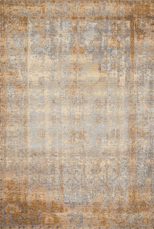 1'6" x 1'6"  Ant. Ivory / Copper Rug