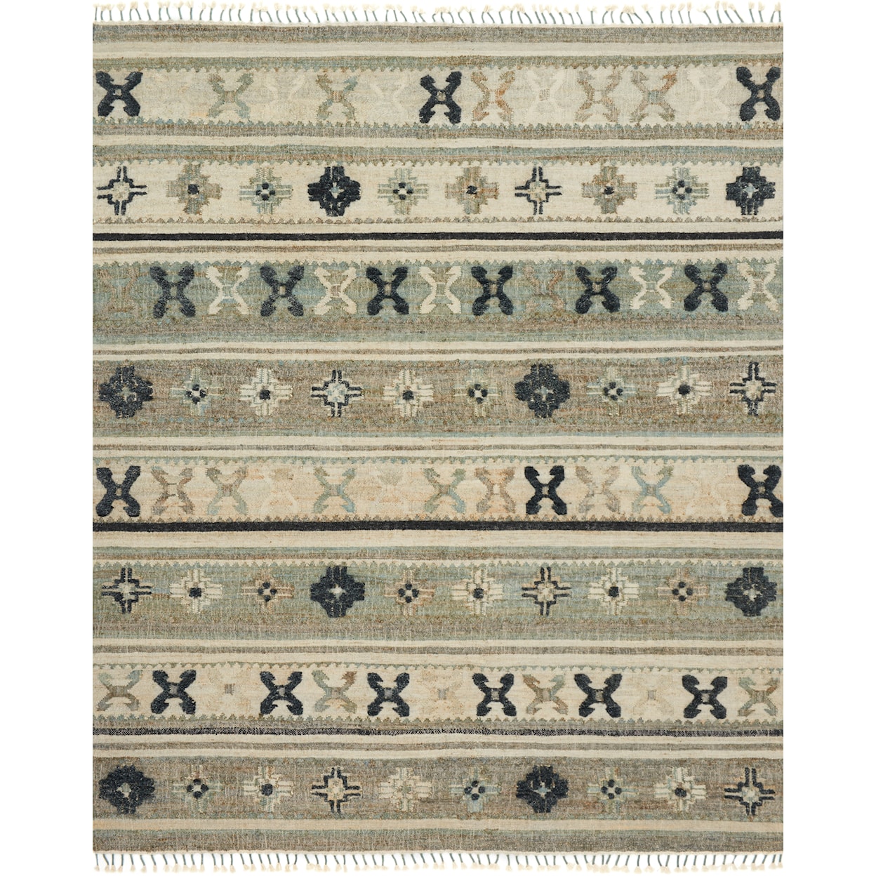 Loloi Rugs Owen 1'6" x 1'6"  Aqua / Ink Rug