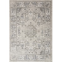 5'3" x 5'3" Round Dove / Grey Rug