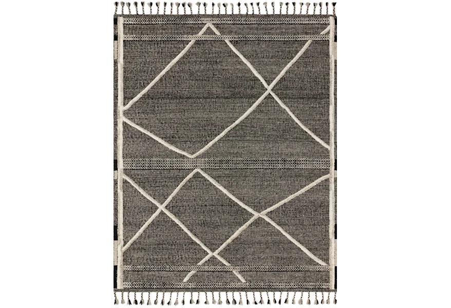 Iman 5'6" x 8'6" Beige / Charcoal Rug by Reeds Rugs at Reeds Furniture