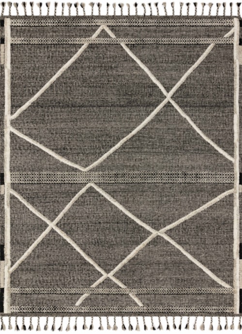 1'6" x 1'6"  Beige / Charcoal Rug