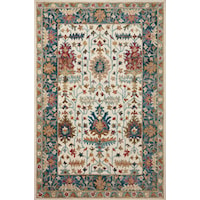 2'-3" x 3'-9" Ivory / Sky Rug