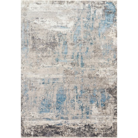 2'7" x 8'0" Grey / Ocean Rug