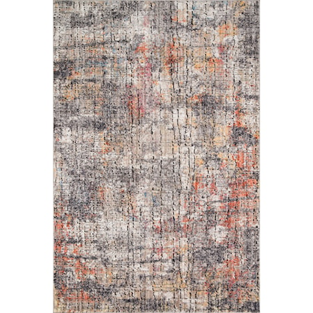 6' x 8'8" Graphite / Sunset Rug