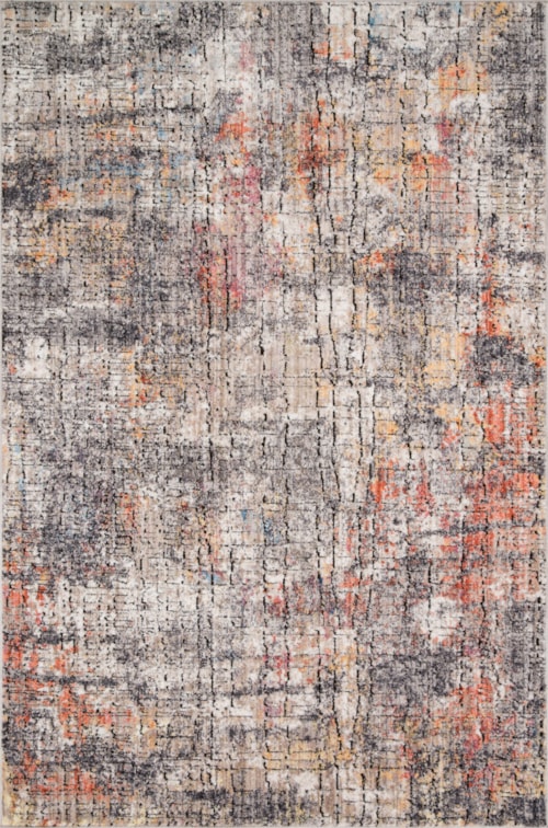 6' x 8'8" Graphite / Sunset Rug