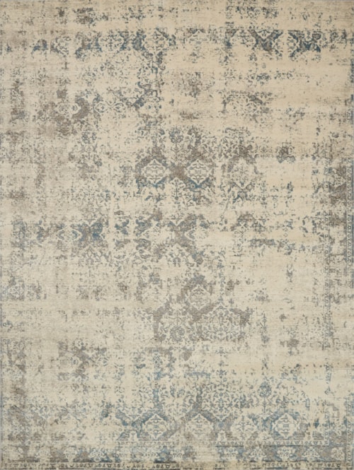 6'-7" X 9'-2" Ivory / Grey Area Rug