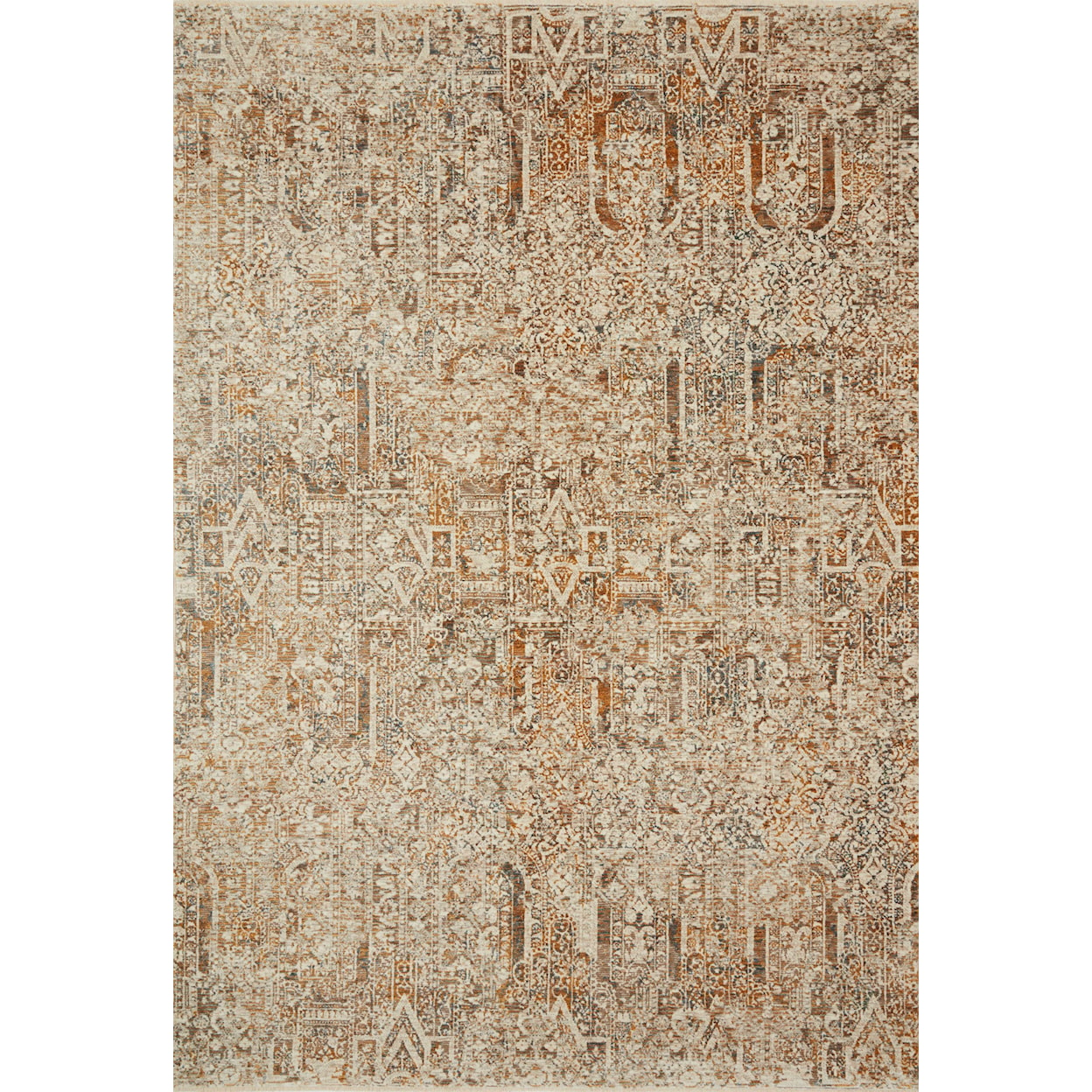 Reeds Rugs Lourdes 7'10" x 10' Ivory / Orange Rug