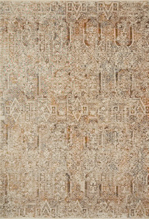 7'10" x 10' Ivory / Orange Rug