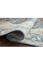 Reeds Rugs Skye 2'6" x 12'0" Denim / Brick Runner Rug