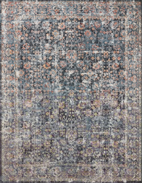 18" x 18" Blue / Multi Sample Rug