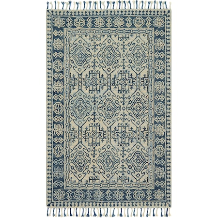 1'6" x 1'6"  Mist / Blue Rug