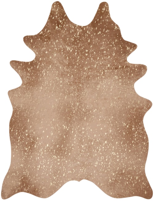 6'-2" X 8' Tan / Gold Area Rug