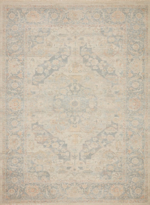 7'9" x 9'9" Bone / Bluestone Rug