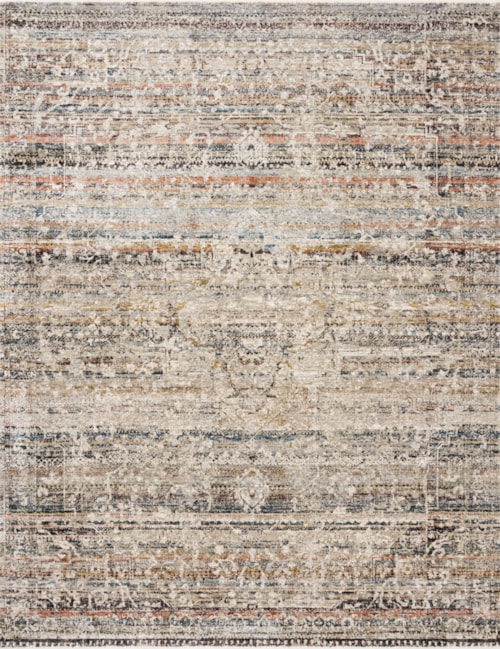 2'10" x 10' Taupe / Multi Rug