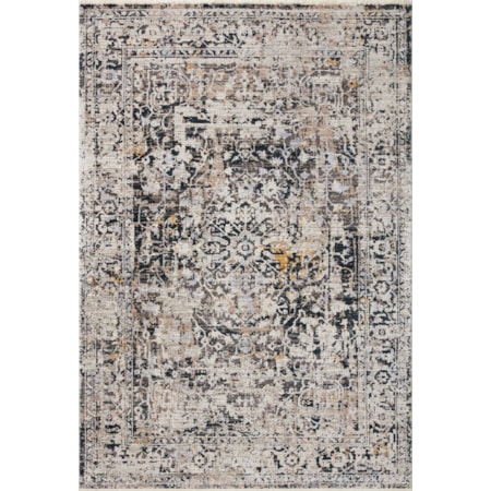 2'7" x 7'8" Charcoal / Taupe Rug