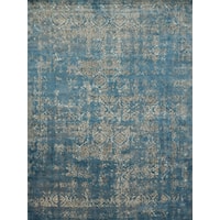 5'-3" X 7'-6" Blue / Taupe Area Rug