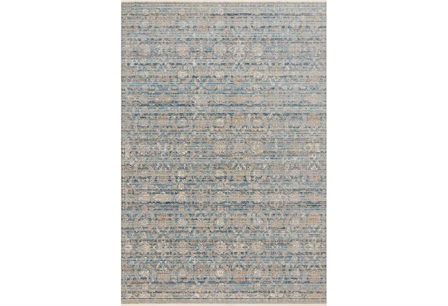 Claire 2'7" x 9'6" Ocean / Gold Rug by Reeds Rugs at Reeds Furniture