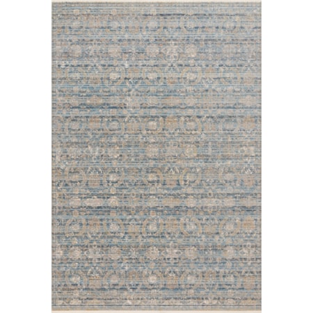 1'6" x 1'6"  Ocean / Gold Rug