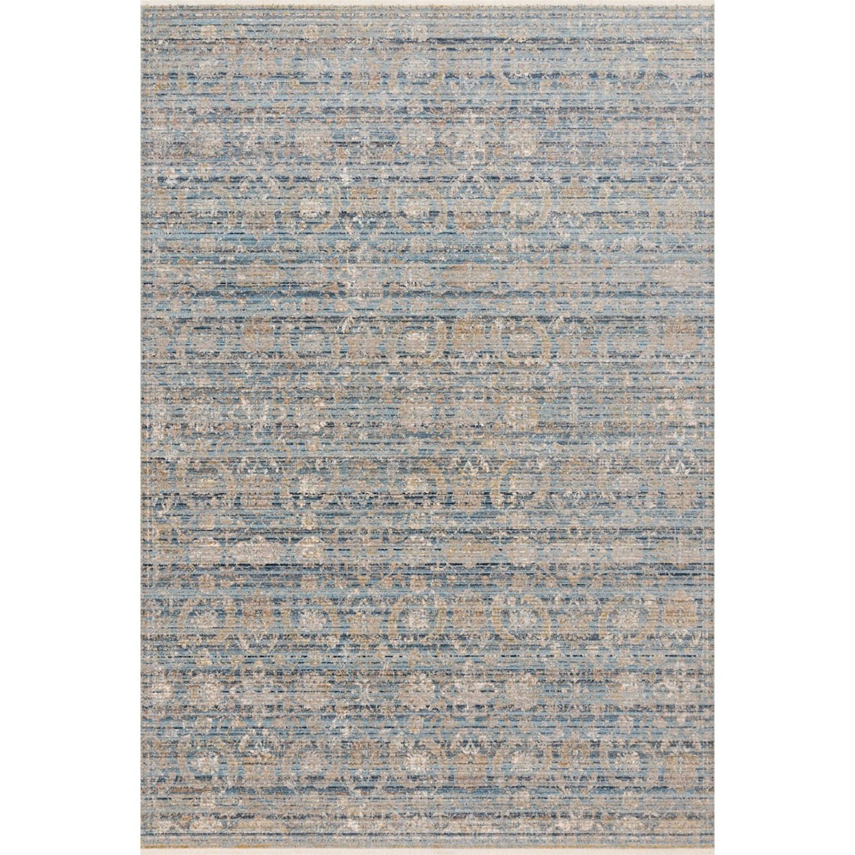 Reeds Rugs Claire 3'7" x 5'1" Ocean / Gold Rug