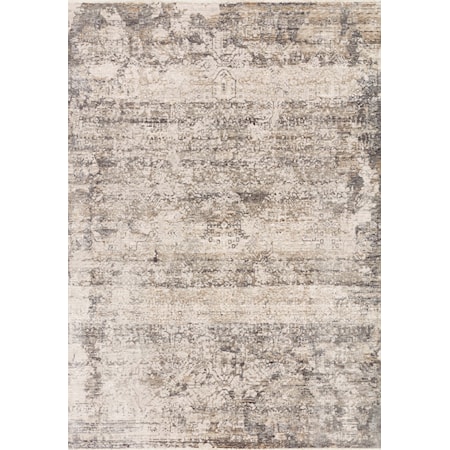 2'0" x 3'4" Graphite / Beige Rug