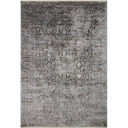 7'-10" x 7'-10" Round Charcoal / Mist Rug