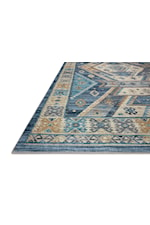 Reeds Rugs Zion 7'6" x 9'6" Ocean / Gold Rectangle Rug