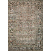 5'0" x 7'6" Terracotta / Multi Rectangle Rug