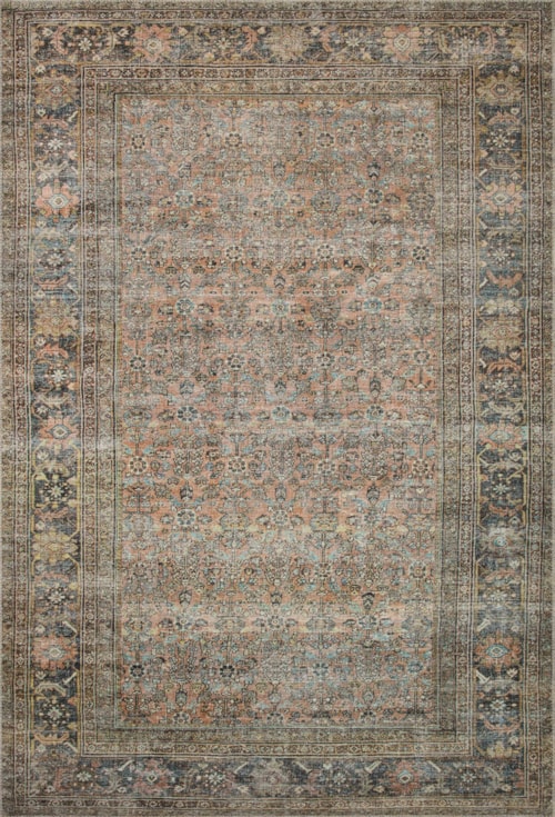18" x 18" Terracotta / Multi Sample Rug