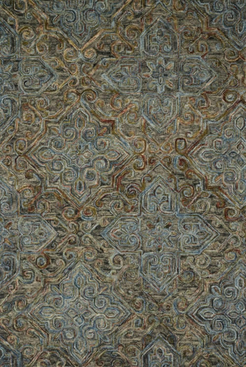 7'-9" X 9'-9" Charcoal / Multi Rug