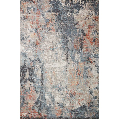 18" x 18" Silver / Apricot Sample Rug