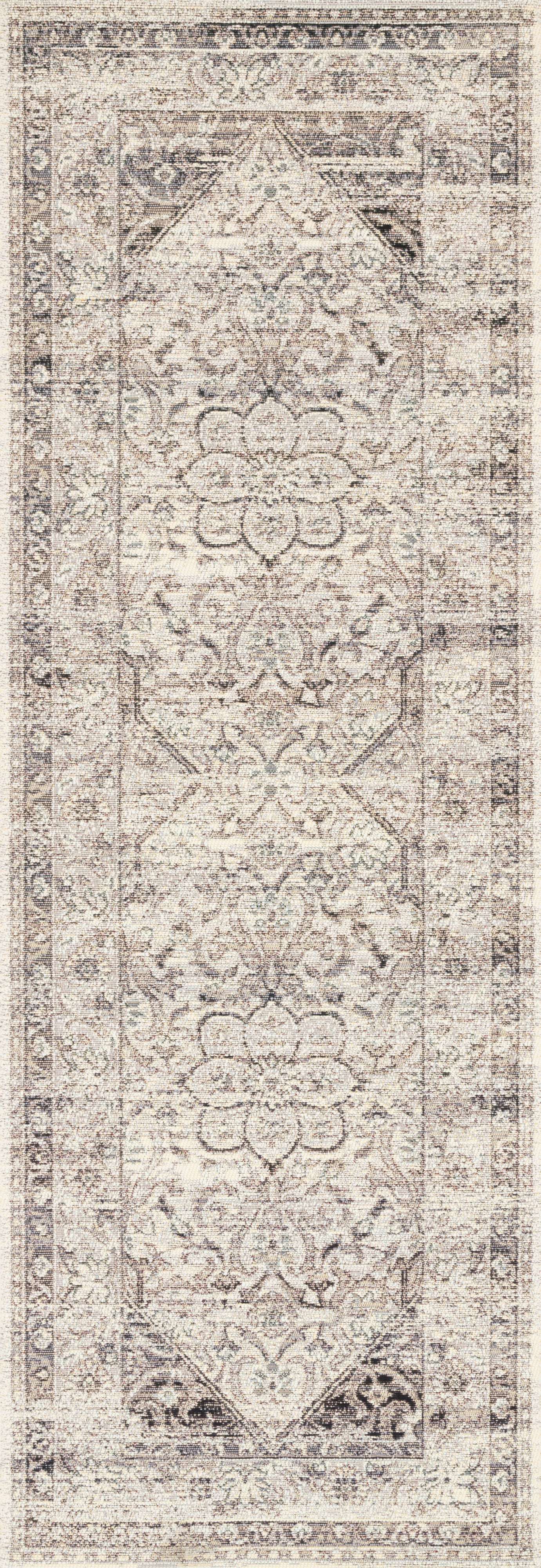 1'6" x 1'6"  Stone / Ivory Rug