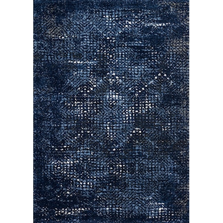 8'11" x 12'5" Dark Blue / Light Blue Rug