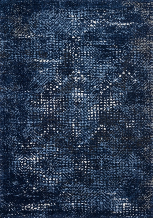 2'-5" X 7'-7" Dark Blue / Light Blue Rug
