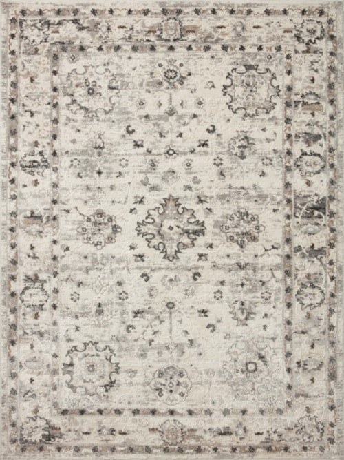18" x 18" Ivory / Stone Sample Rug