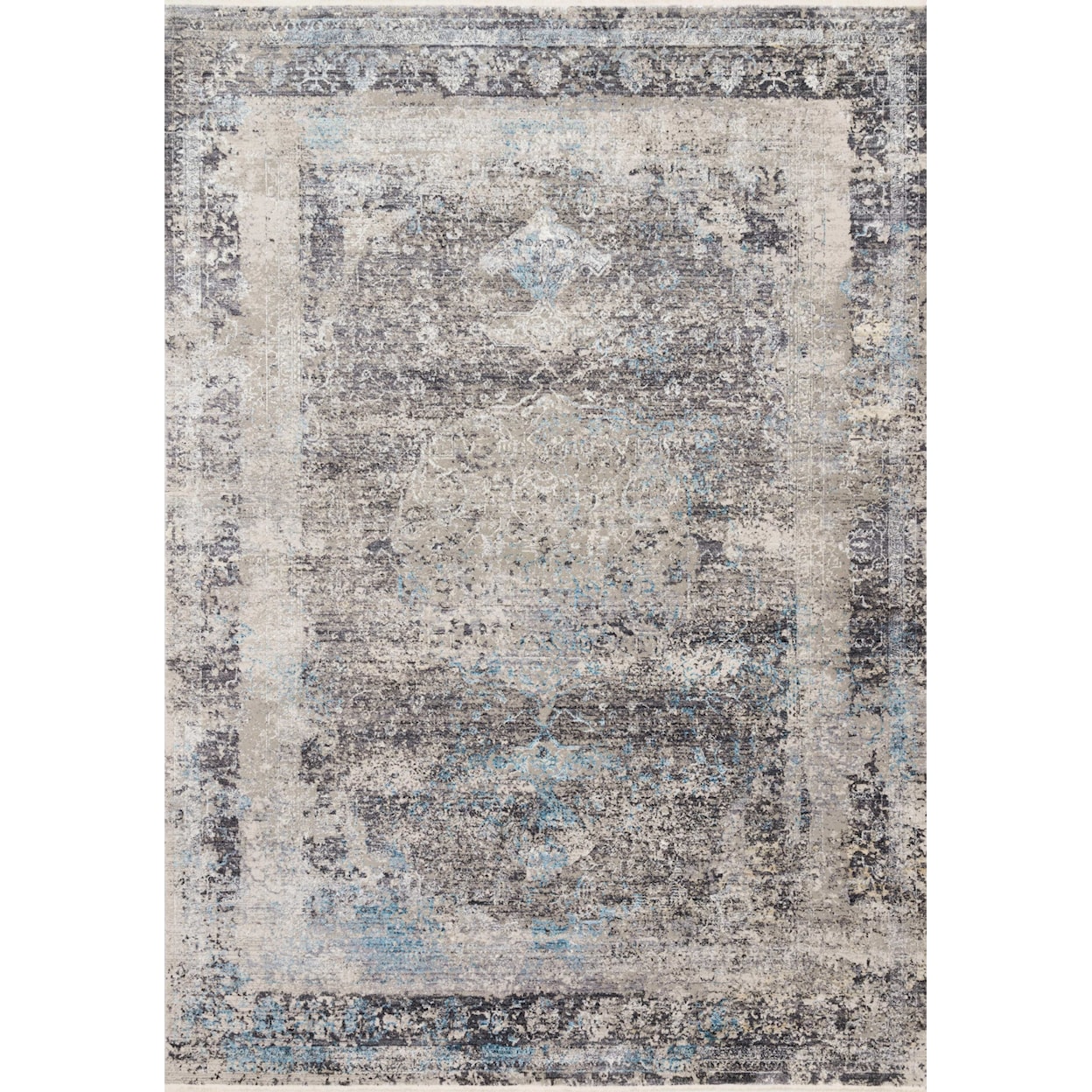 Loloi Rugs Franca 9'6" x 13' Charcoal / Sky Rug