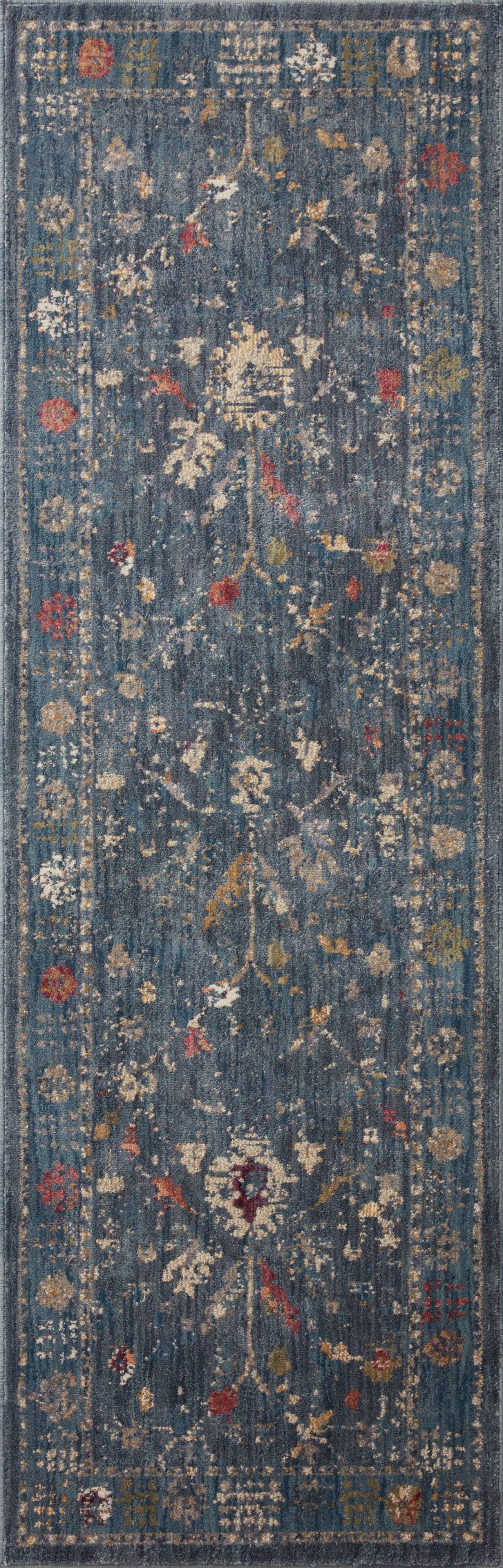 18" x 18"  Denim / Multi Rug