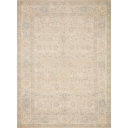 18" x 18" Natural / Blue Rug