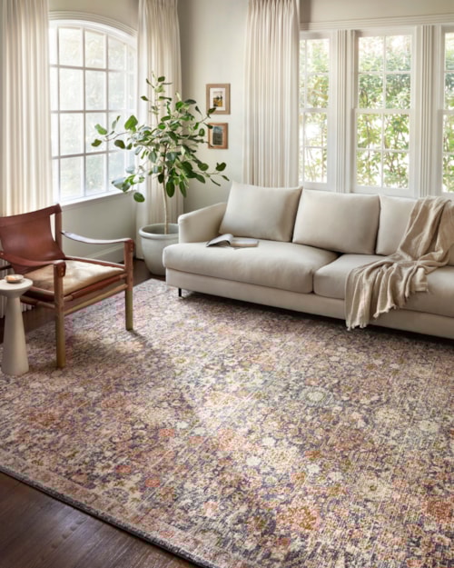 18" x 18" Navy / Rust Sample Rug