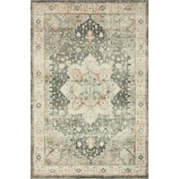 2'2" x 5' Slate / Ivory Rectangle Rug