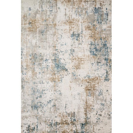 1'-6" X 1'-6" Square Ivory / Gold Rug