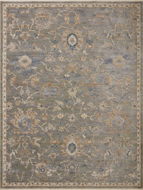 7'9" x 7'9"  Sage / Gold Rug